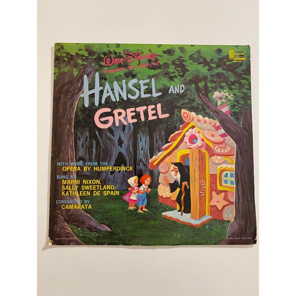 Hansel and Gretel Disneyland Records DQ 1253 LP VG  1964